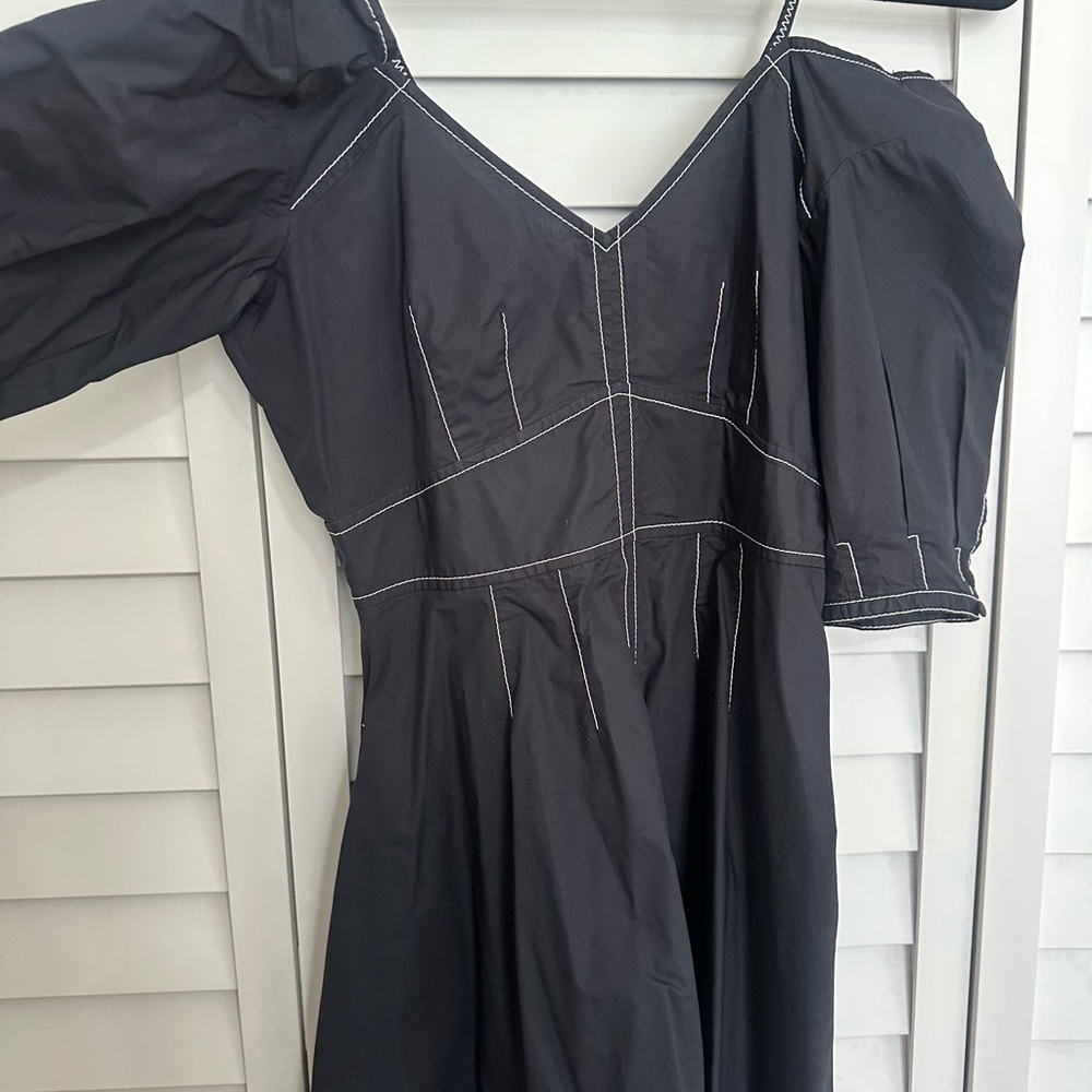 10 Crosby Derek Lam Black Dress with White Accents